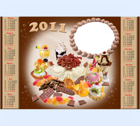  Детская рамочка Календарь 2011. Сладкоежка